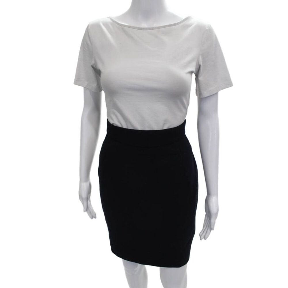 Moschino Cheap & Chic Women Black Straight Pencil Mini Skirt Size 10